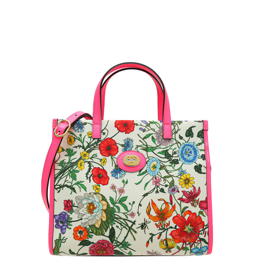 Gucci Multicolor GG Flora Tote Small Bag