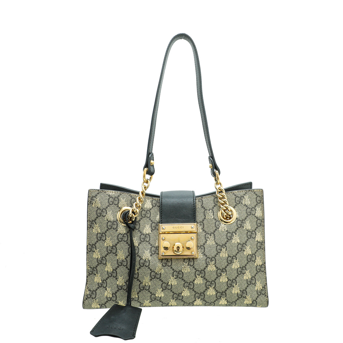 Gucci Bicolor Padlock Bee Small Tote Bag