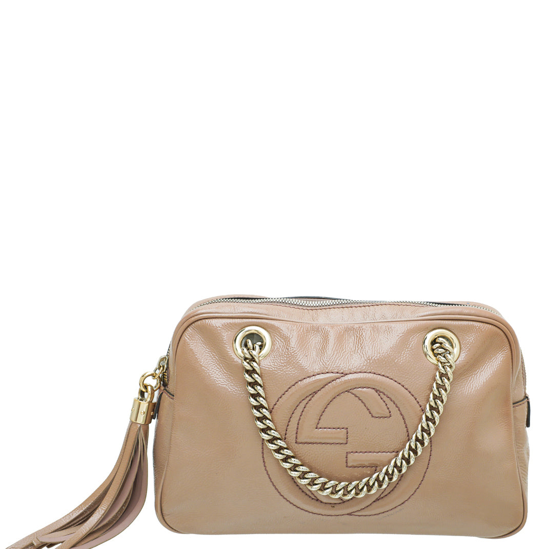 Gucci Dusty Pink Soho Tassel Chain Shoulder Bag