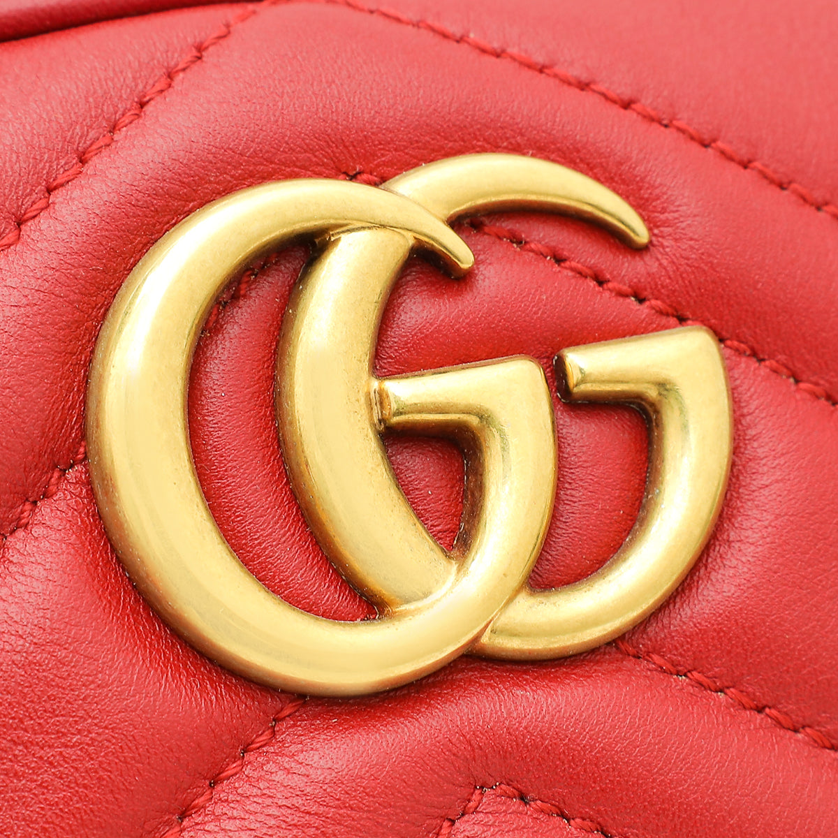 Gucci Red GG Marmont Mini Belt Bag