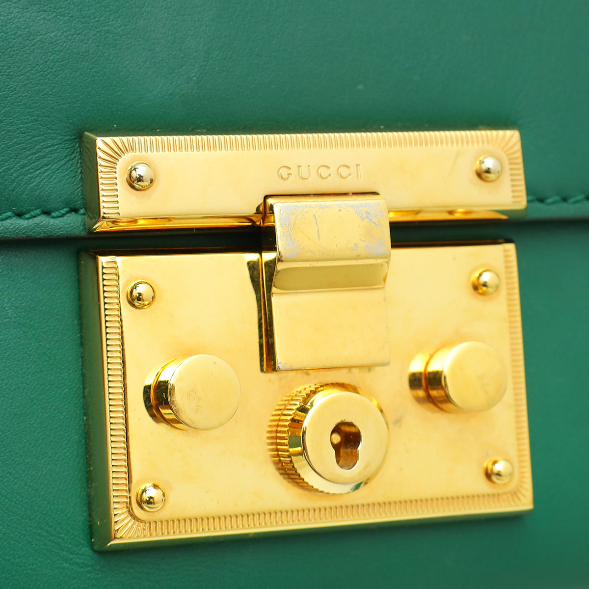 Gucci Green Padlock Chain Small Bag