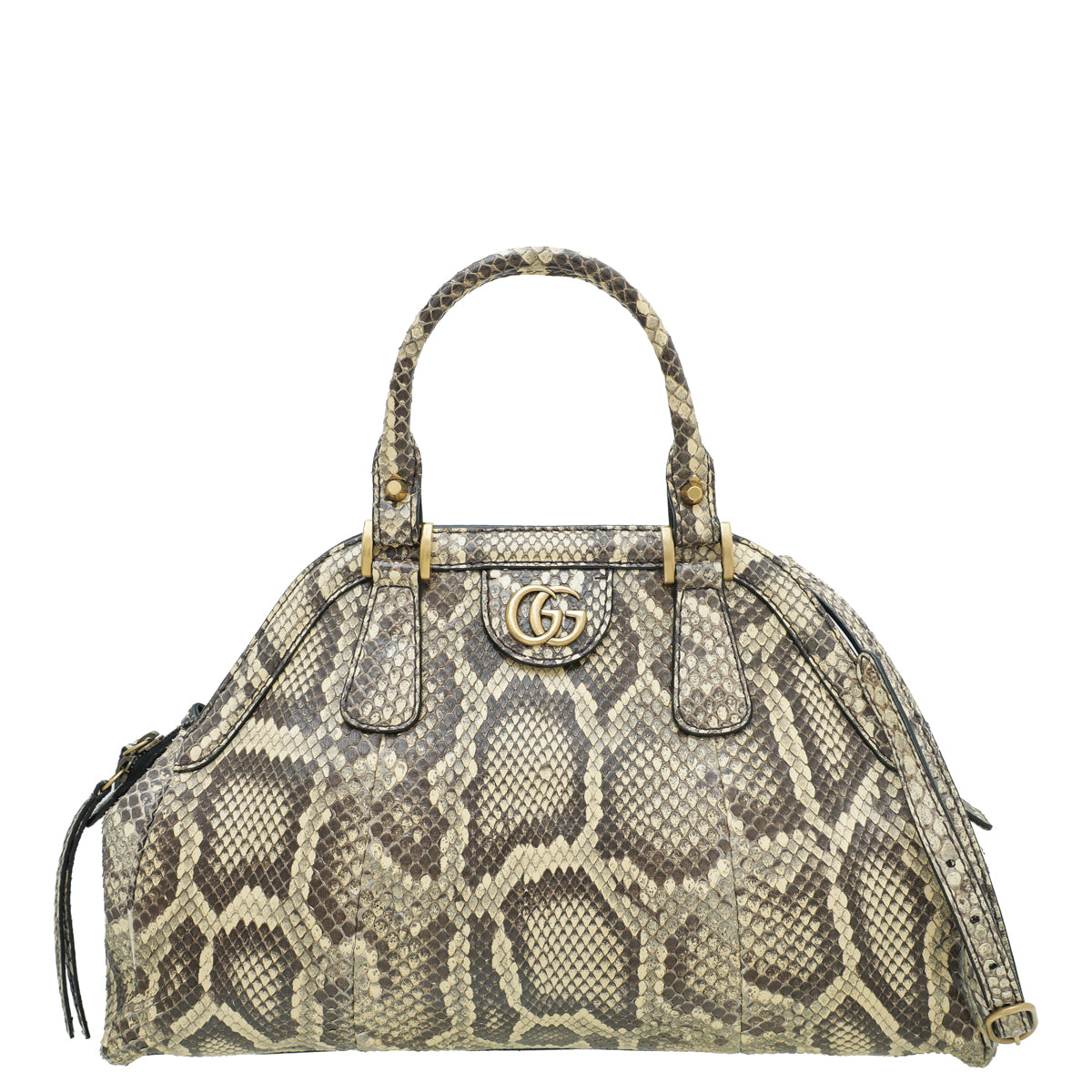 Gucci Bicolor Python Re(Belle) Top Handle Medium Bag