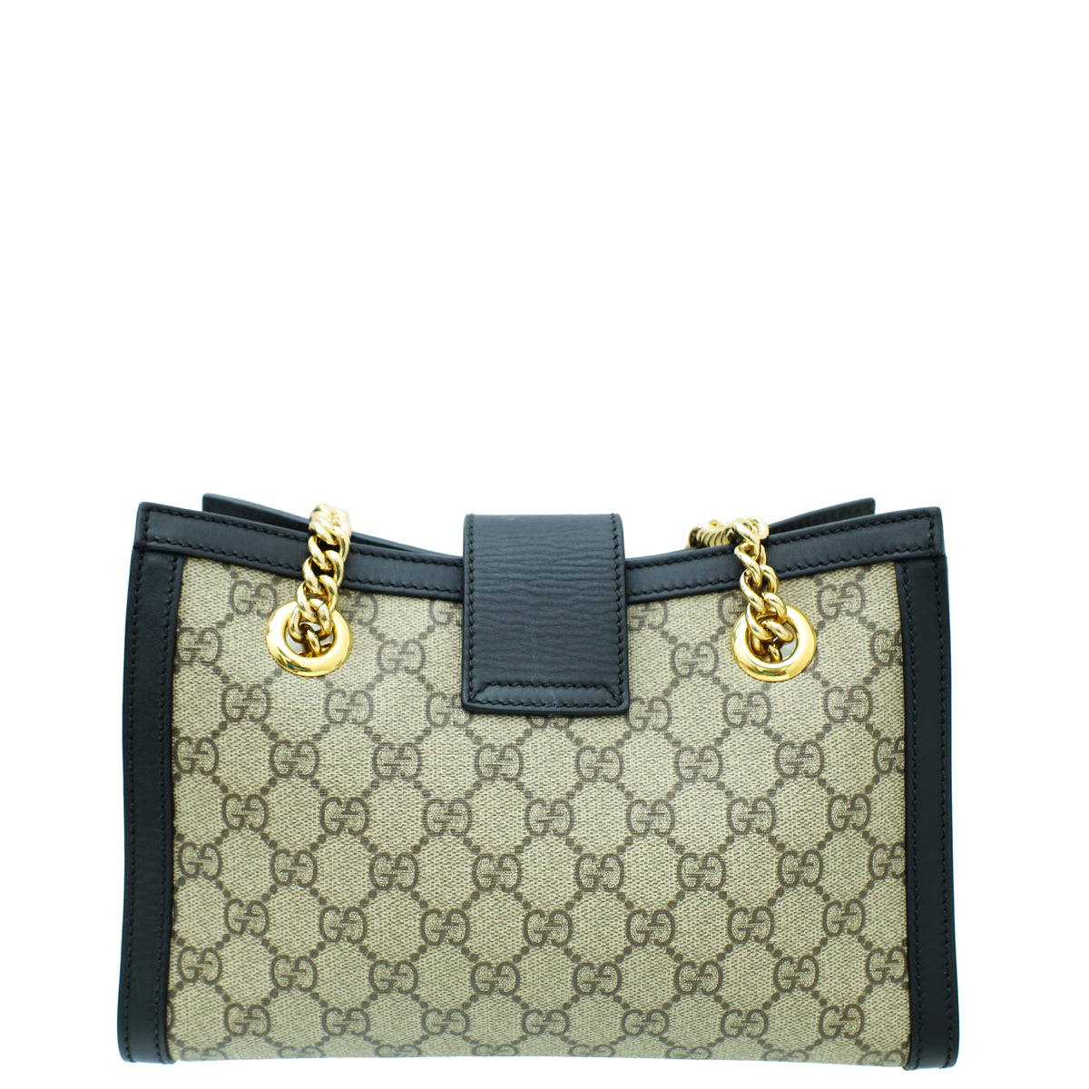 Gucci Bicolor GG Supreme Padlock Small Tote Bag