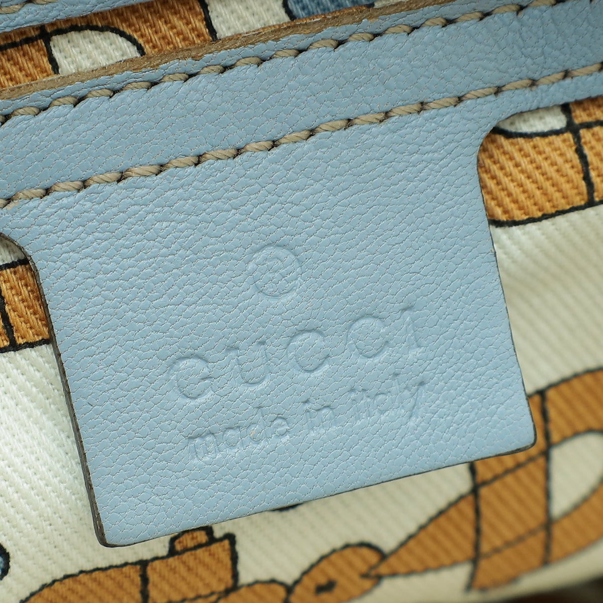 Gucci Light Blue Guccissima Joy Boston Medium Bag