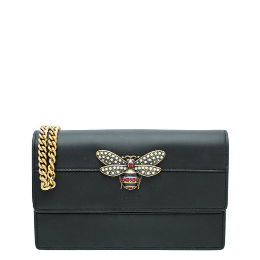 Gucci Black Queen Margaret Bee Mini Bag