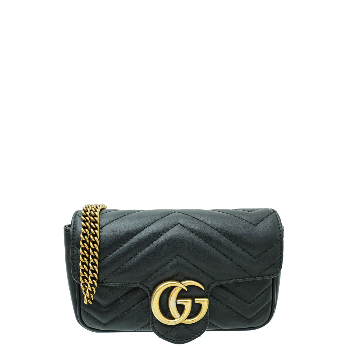 Gucci Black GG Marmont Super Mini Bag