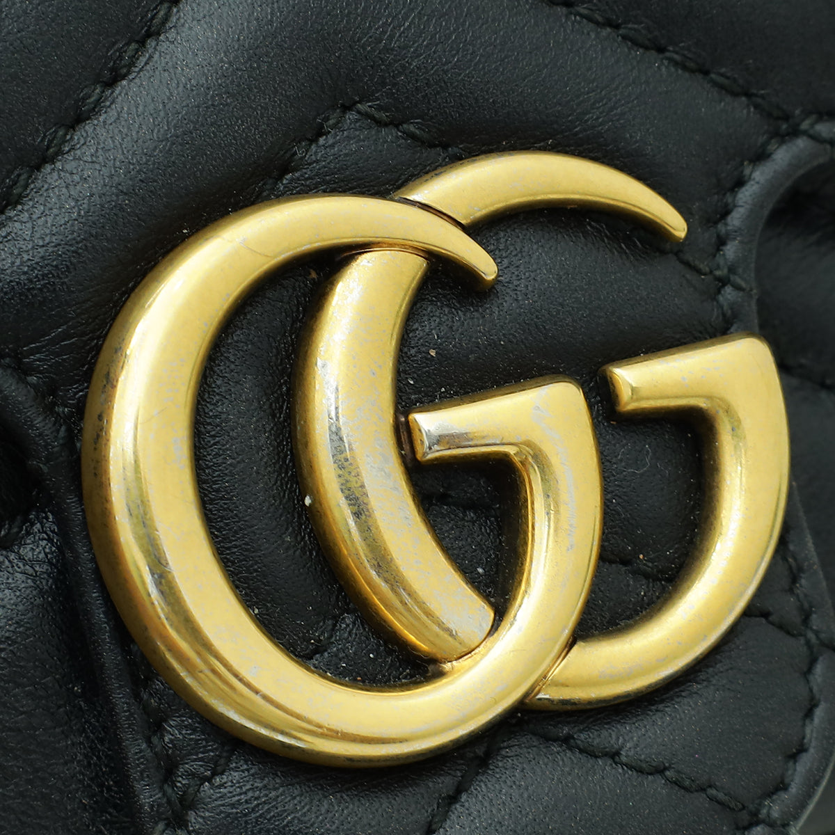 Gucci Black GG Marmont Super Mini Bag