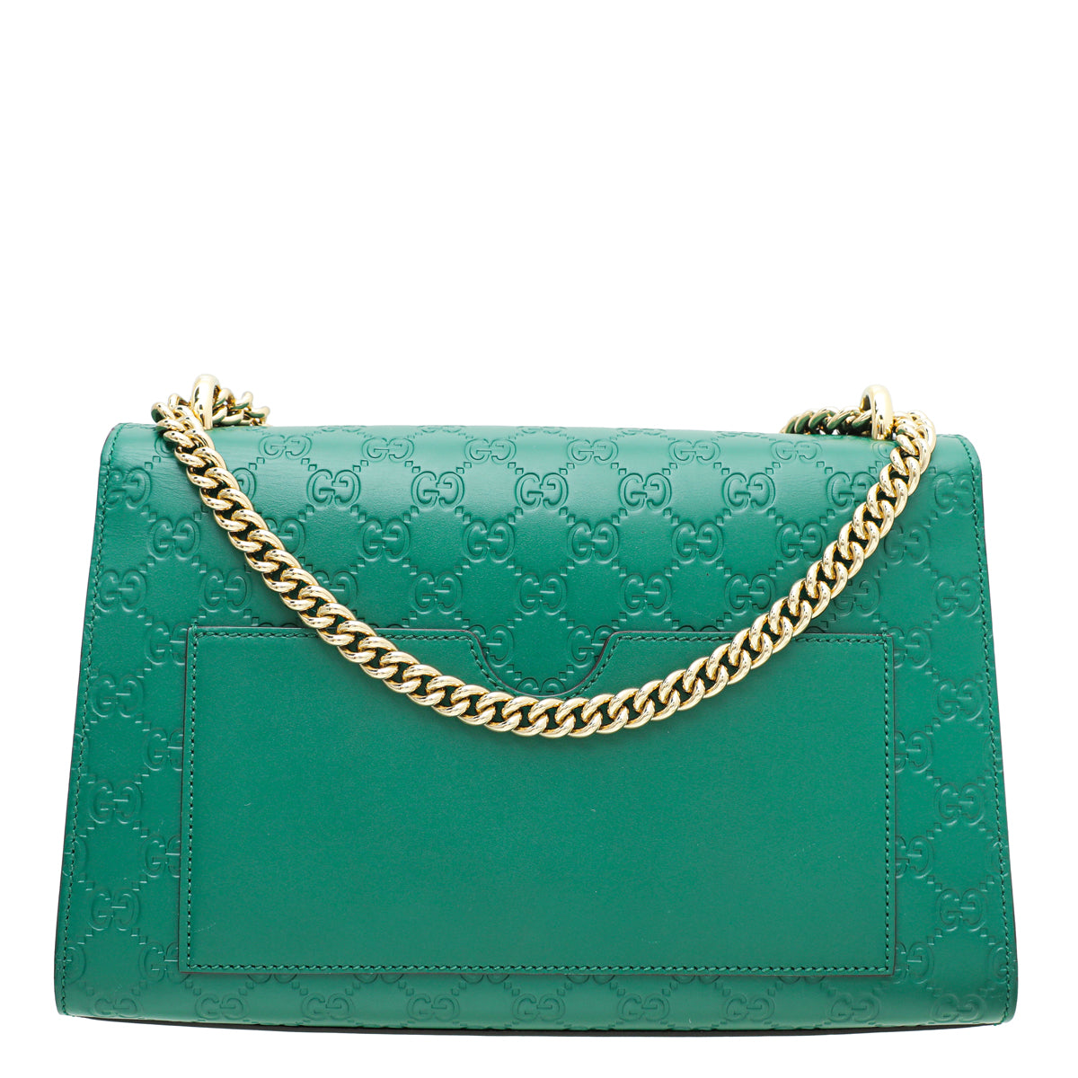 Gucci Green GG Guccissima Padlock Medium Bag