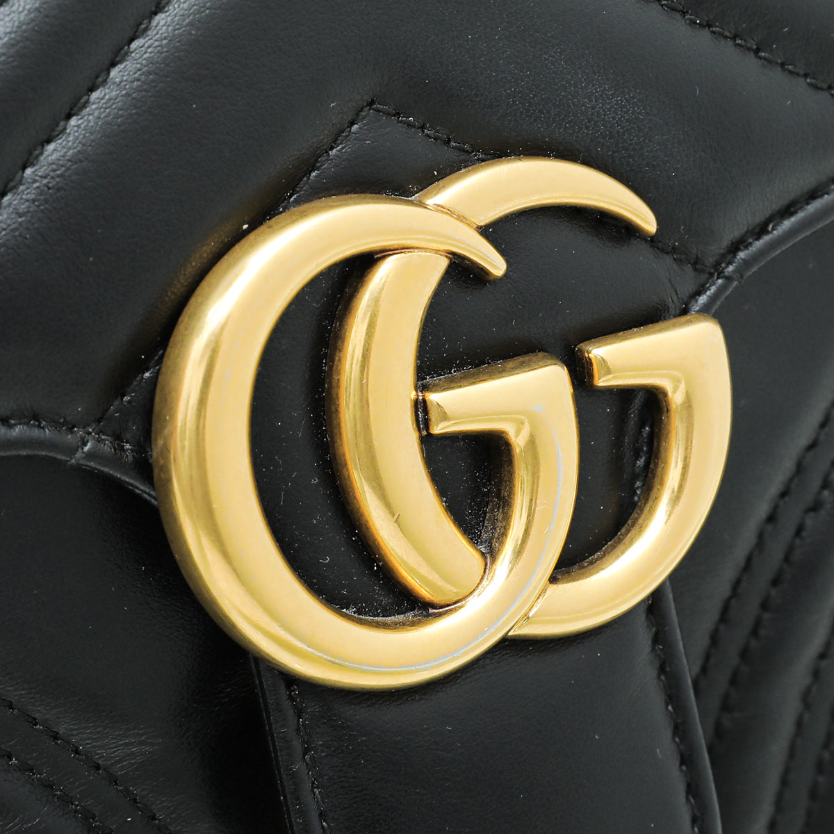 Gucci Black GG Marmont Top Handle Small Bag