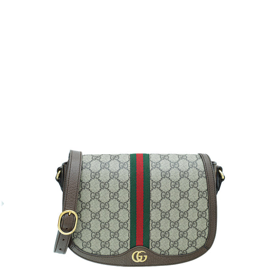 Gucci Bicolor GG Supreme Ophidia Small Shoulder Bag