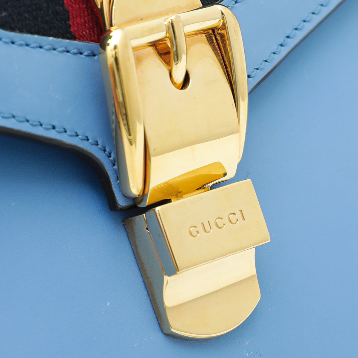 Gucci Blue Sylvie Top Handle Mini Bag