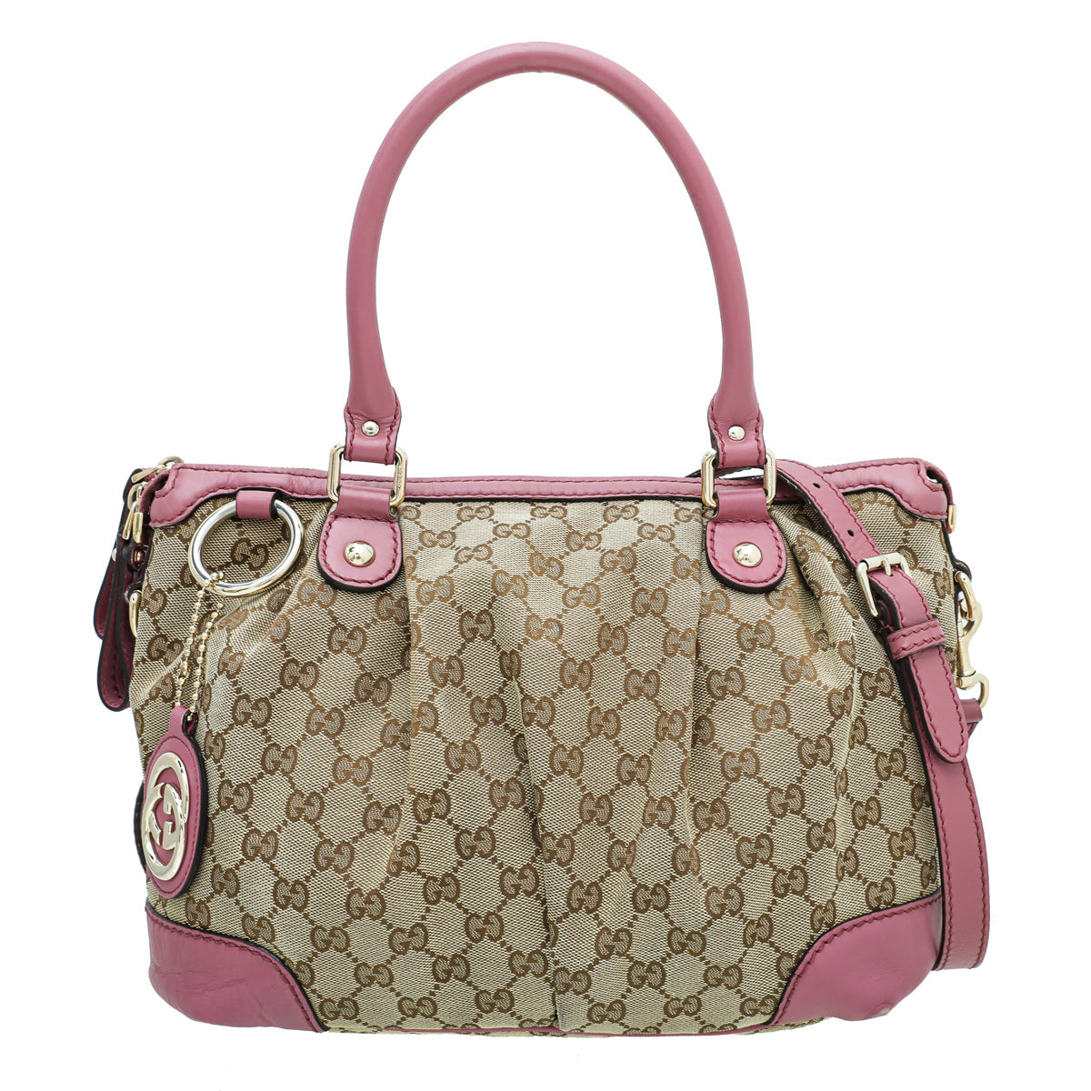 Gucci Bicolor Monogram Sukey Top Handle Bag