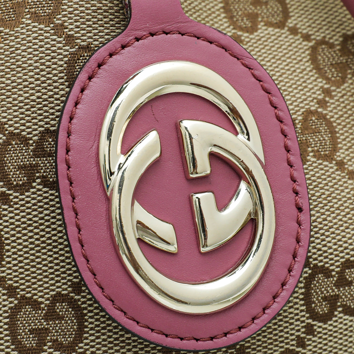 Gucci Bicolor Monogram Sukey Top Handle Bag