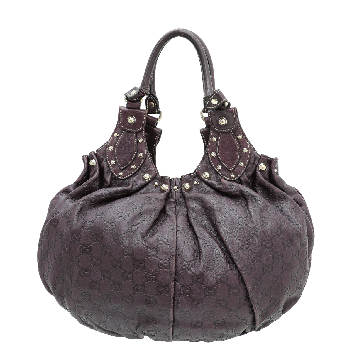 Gucci Violet GG Guccissima Studded Pelham Medium Bag