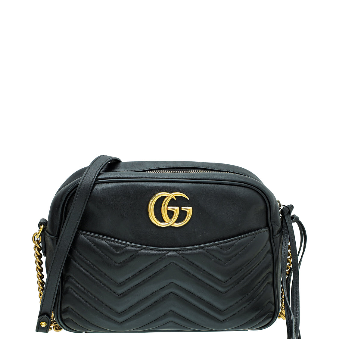 Gucci Black GG Marmont Medium Matelasse Shoulder Bag