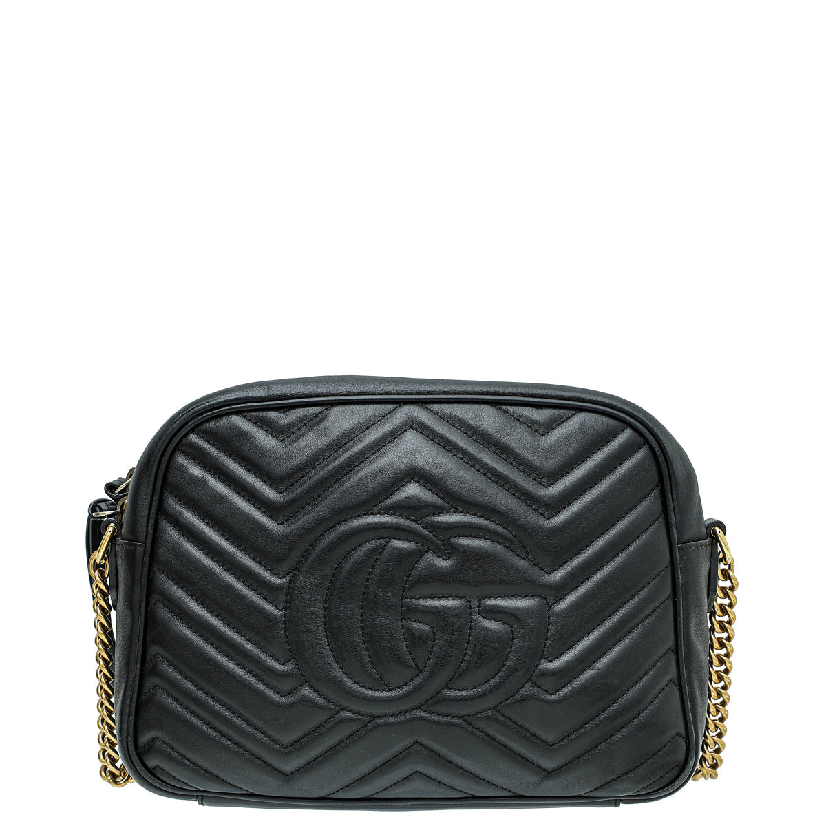 Gucci Black GG Marmont Medium Matelasse Shoulder Bag