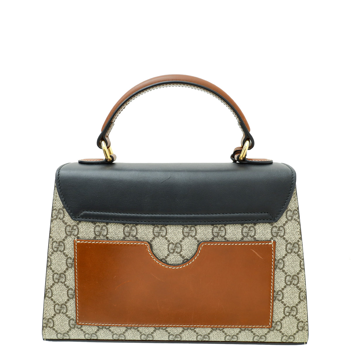 Gucci Tricolor GG Supreme Padlock Top Handle Bag