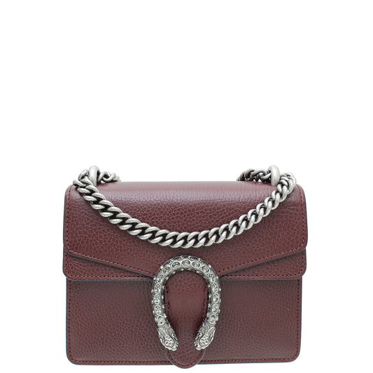 Gucci Burgundy Dionysus Mini Chain Shoulder Bag