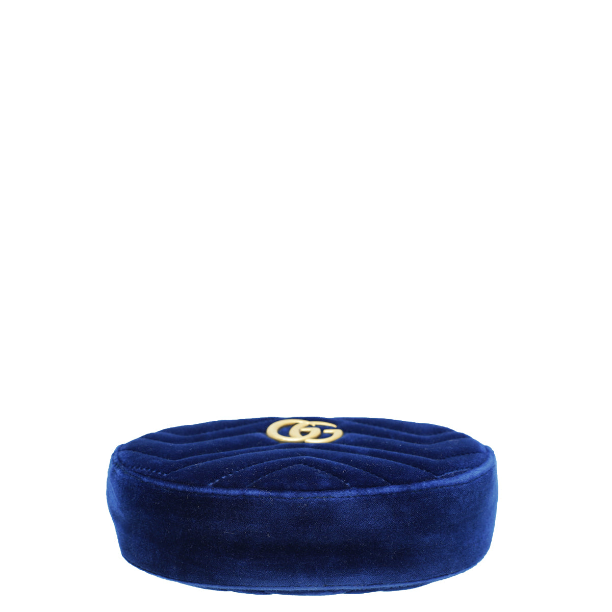 Gucci Navy Blue Velvet GG Marmont Mini Belt Bag