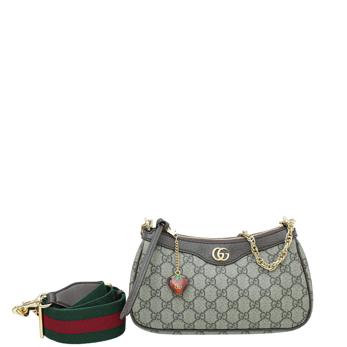 Gucci Bicolor Ophidia Strawberry Motif Small Bag