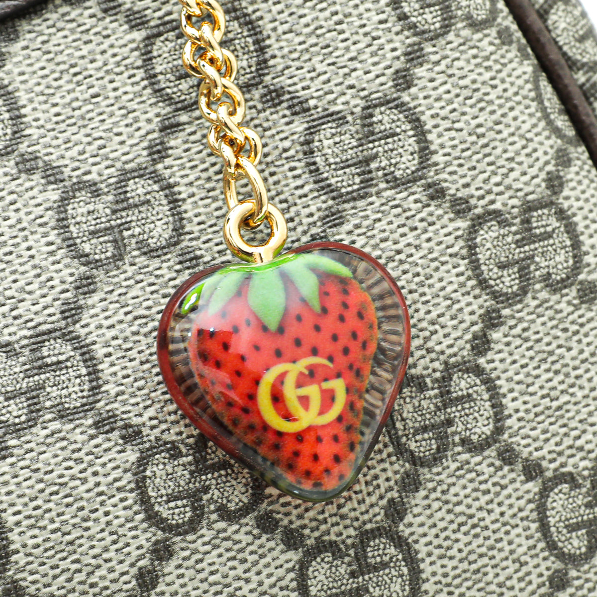 Gucci Bicolor Ophidia Strawberry Motif Small Bag