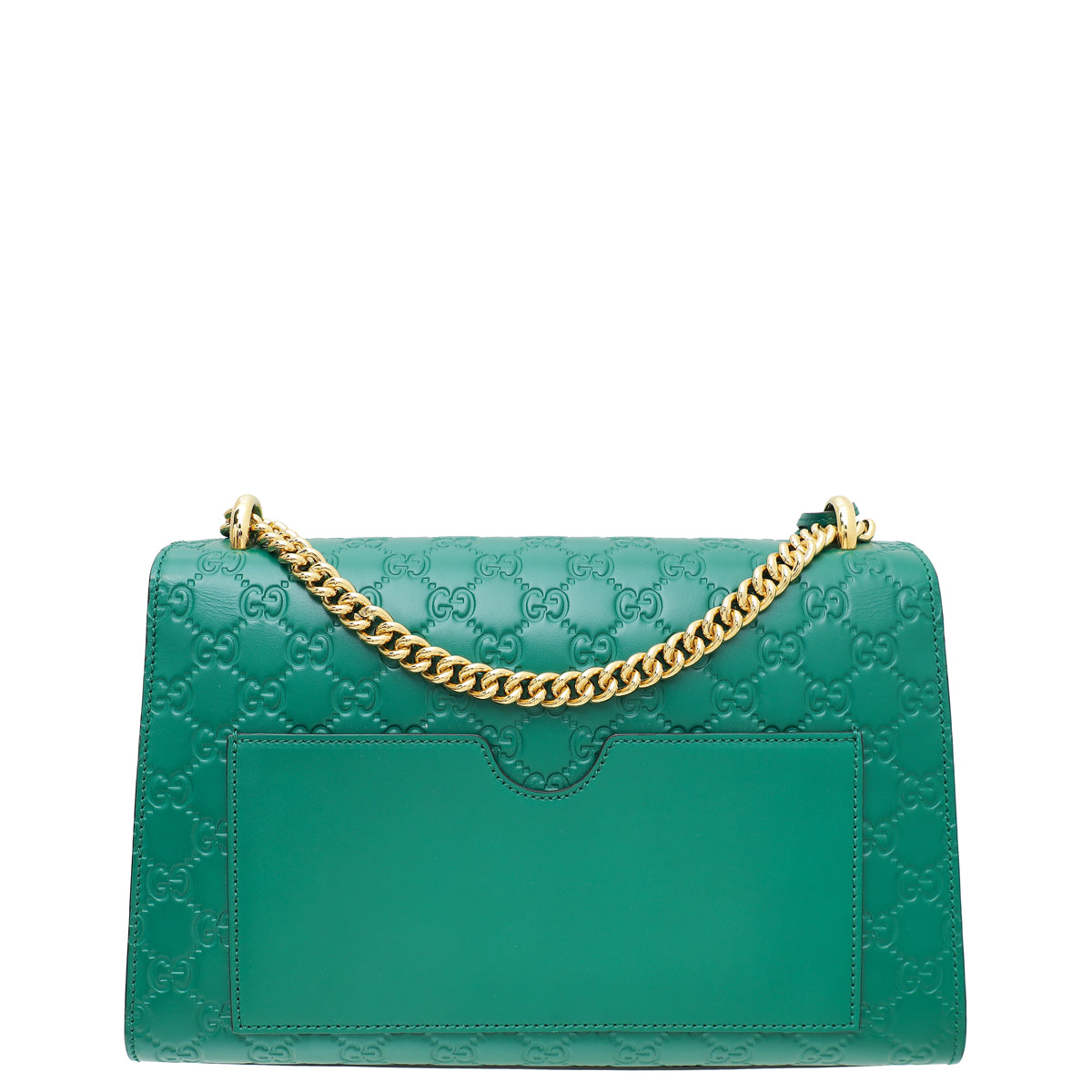 Gucci Green GG Guccissima Padlock Medium Shoulder Bag