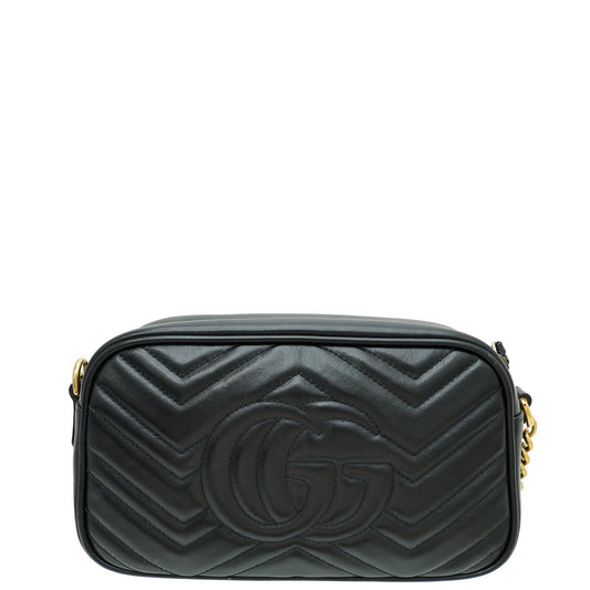 Gucci Black GG Marmont Small Camera Bag