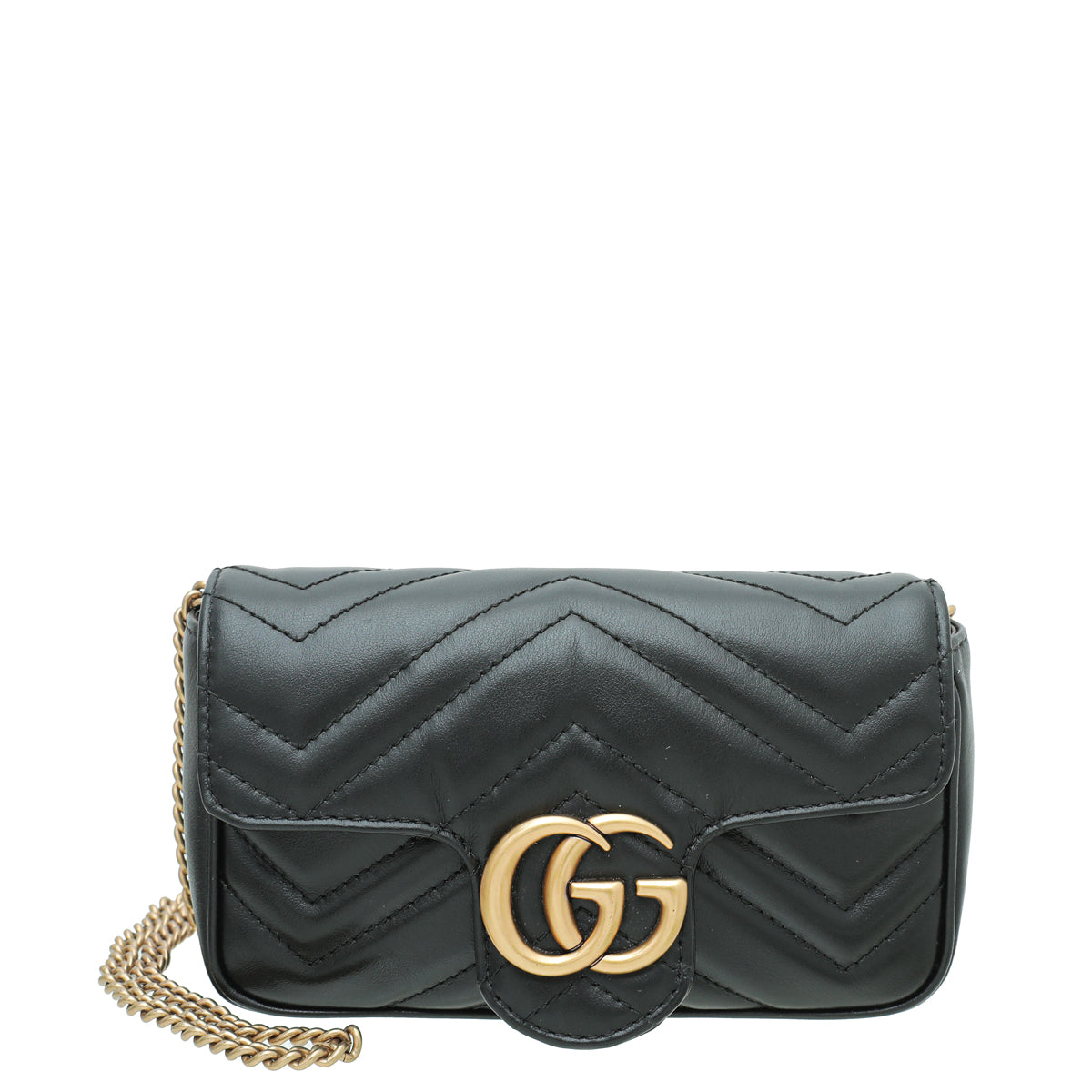 Gucci Black GG Marmont Super Mini Bag