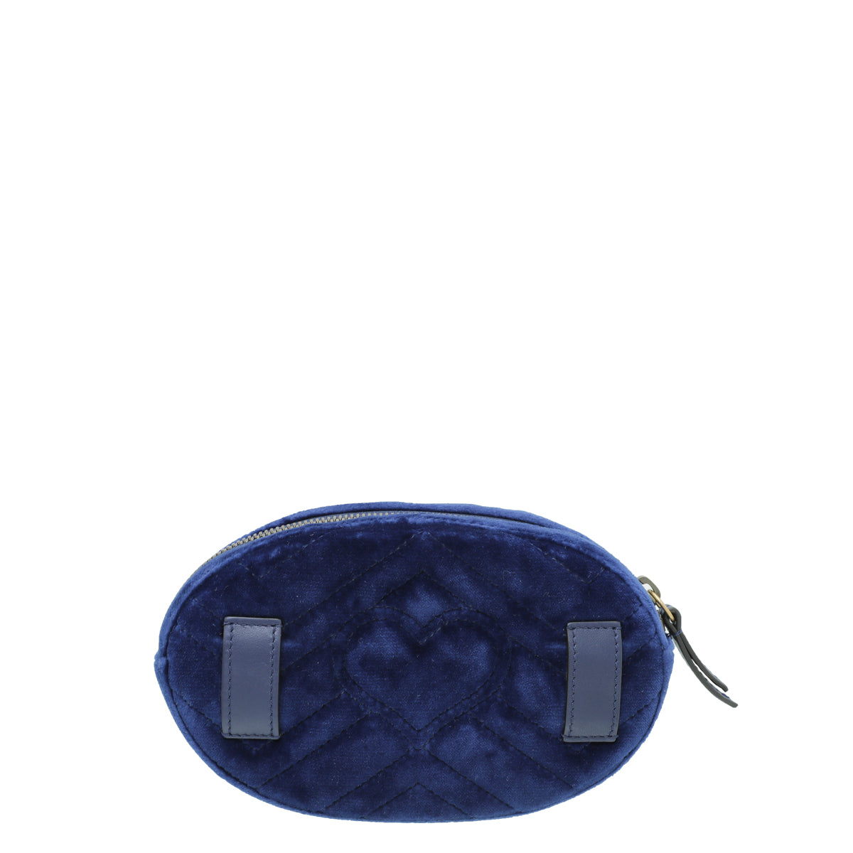 Gucci Navy Blue Velvet GG Marmont Belt Bag