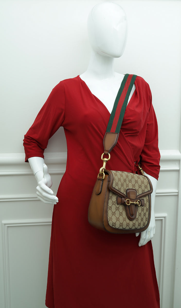 Gucci Bicolor GG Lady Web Original Medium Shoulder Bag