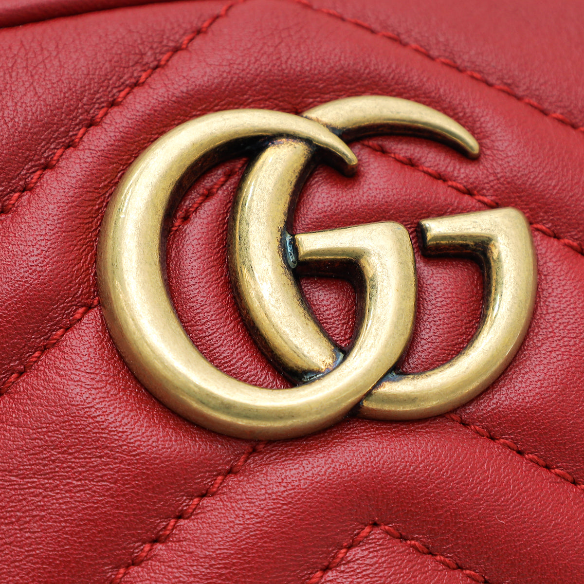 Gucci Red GG Marmont Mini Belt Bag