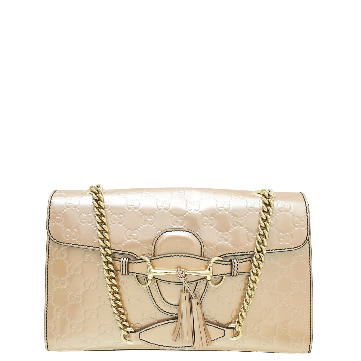 Gucci Metallic Nude GG Shine Emily Medium Bag