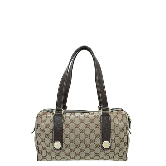 Gucci GG Canvas Small Charmy Boston Bag