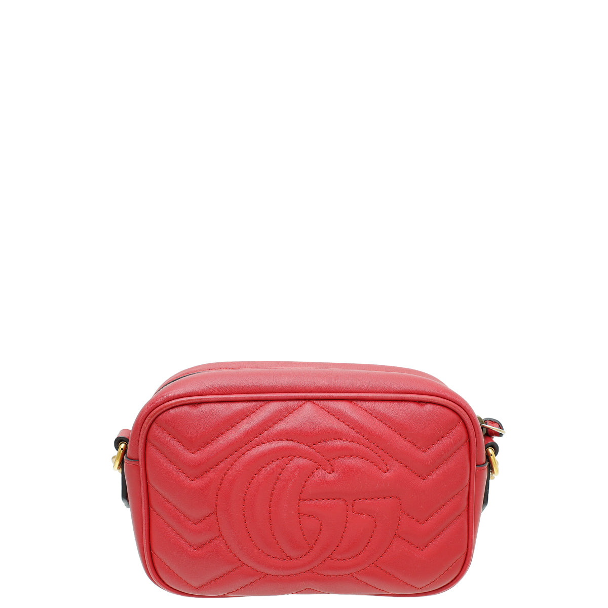 Gucci Red GG Marmont Camera Mini Bag