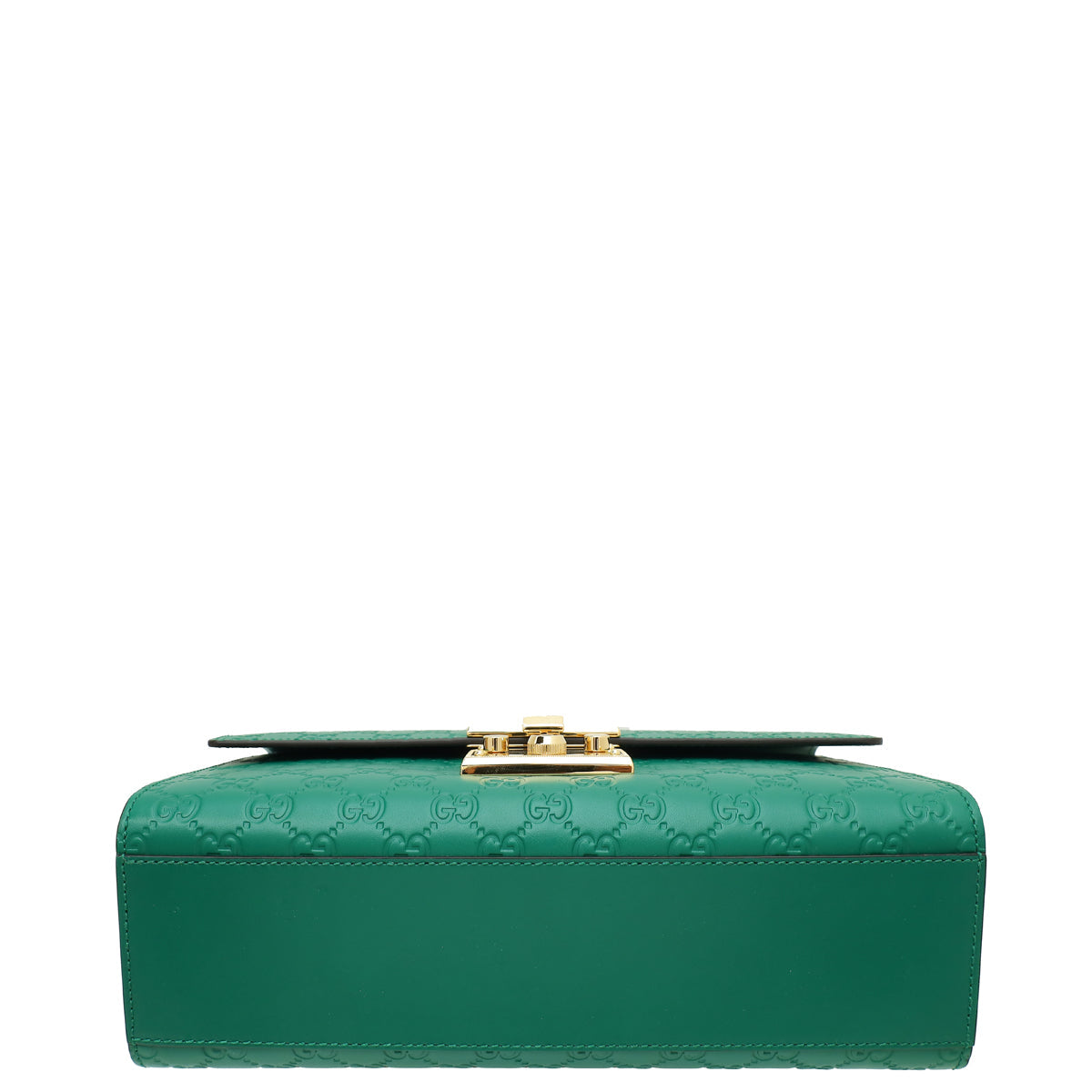 Gucci Green Guccissima Padlock Medium Bag