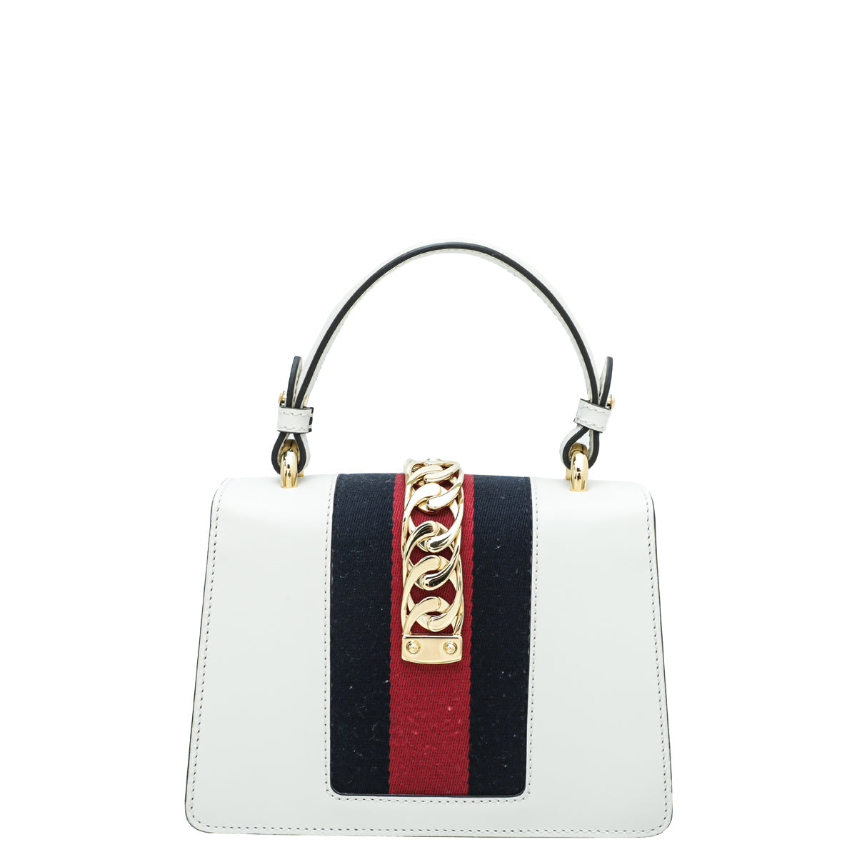 Gucci White Sylvie Top Handle Mini Bag