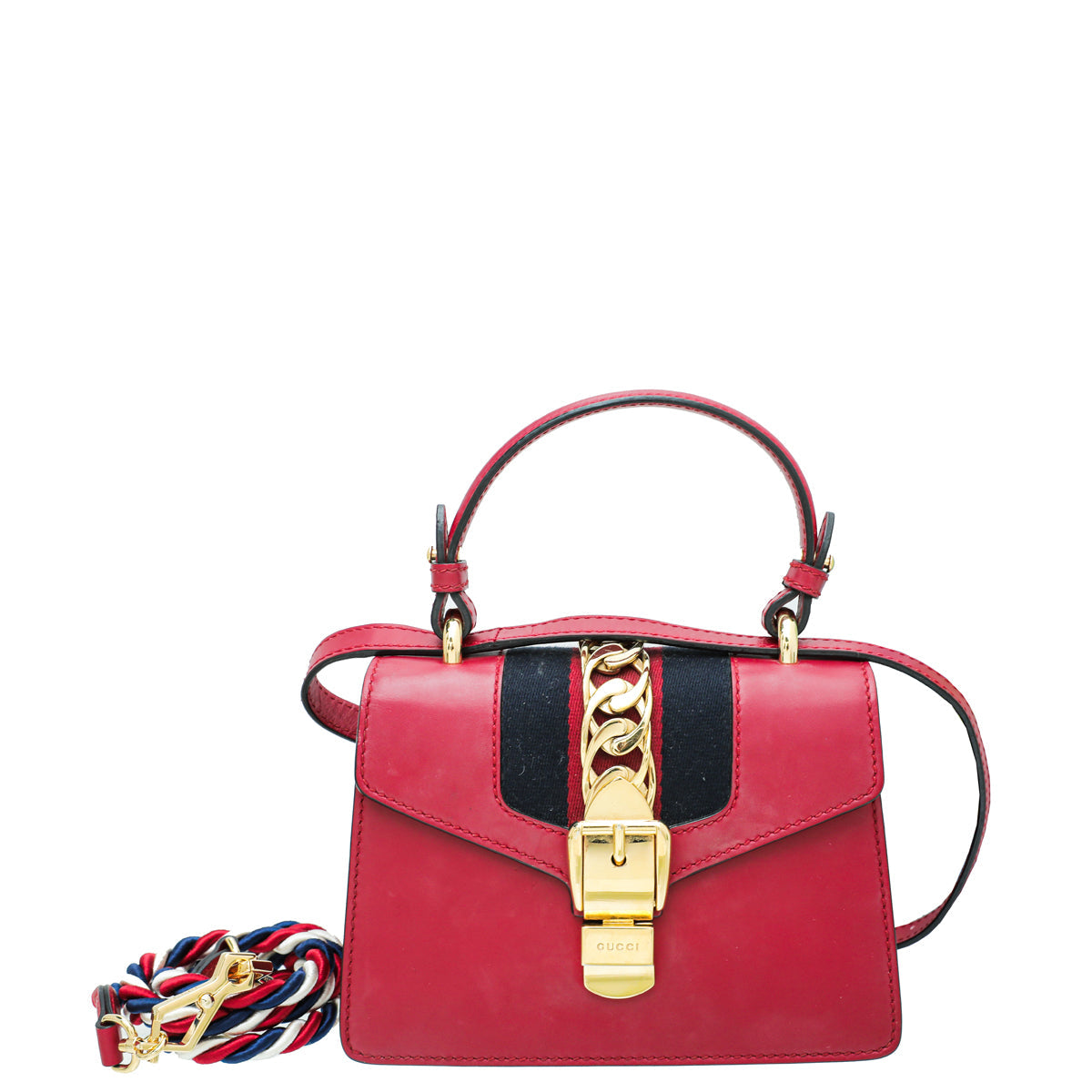 Gucci Red Sylvie Top Handle Mini Bag