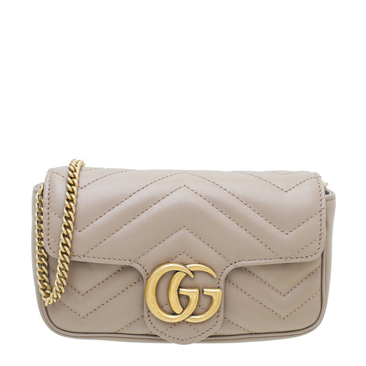 Gucci Dusty Pink GG Marmont Super Mini Bag