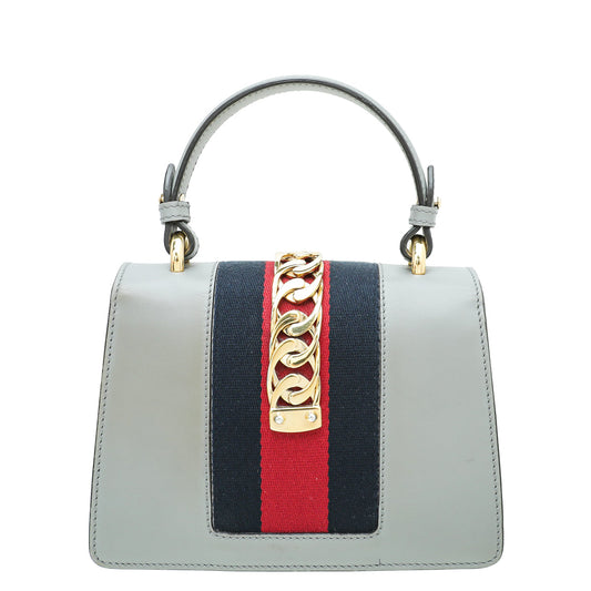 Gucci Grey Sylvie Top Handle Mini Bag