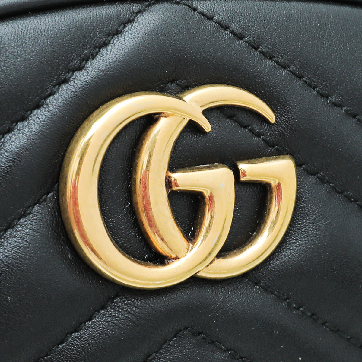 Gucci Black GG Marmont Mini Belt Bag