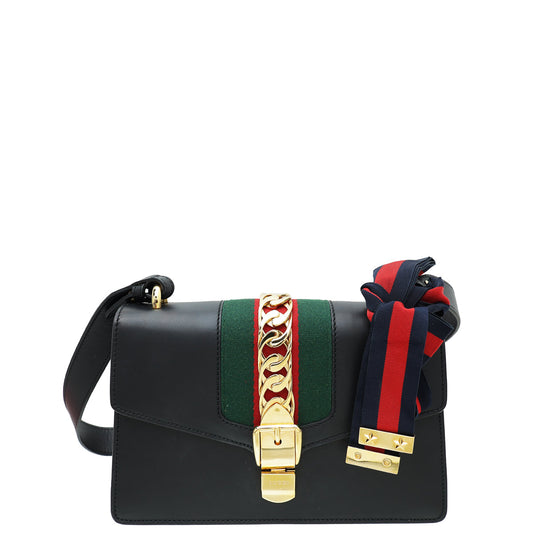 Gucci Black Sylvie Small Shoulder Bag