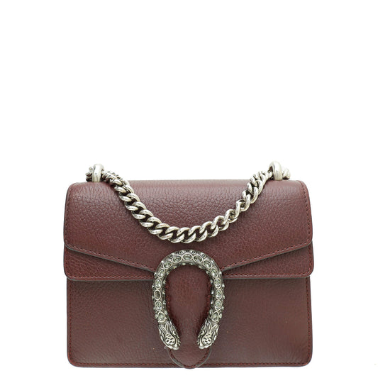 Gucci Burgundy Dionysus Mini Chain Shoulder Bag