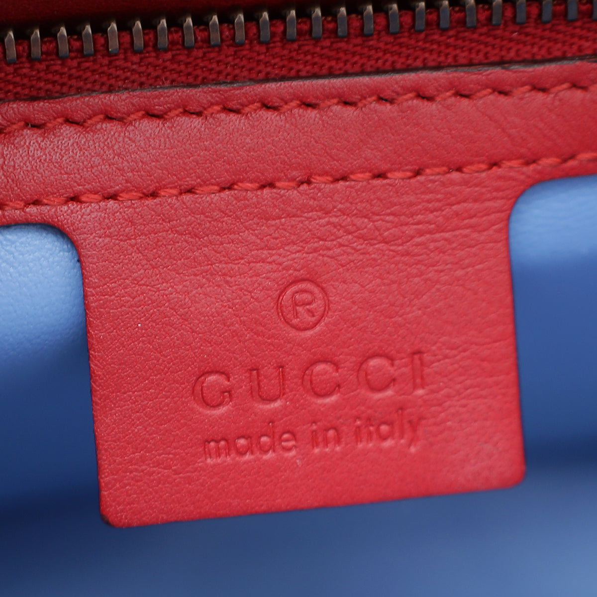 Gucci Red Aged Python Queen Margaret Top Handle Bag