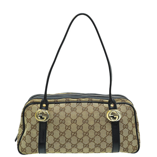 Gucci Bicolor Interlocking G Shoulder Bag