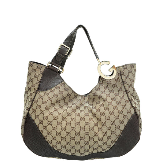 Gucci Bicolor GG Charlotte Hobo Bag