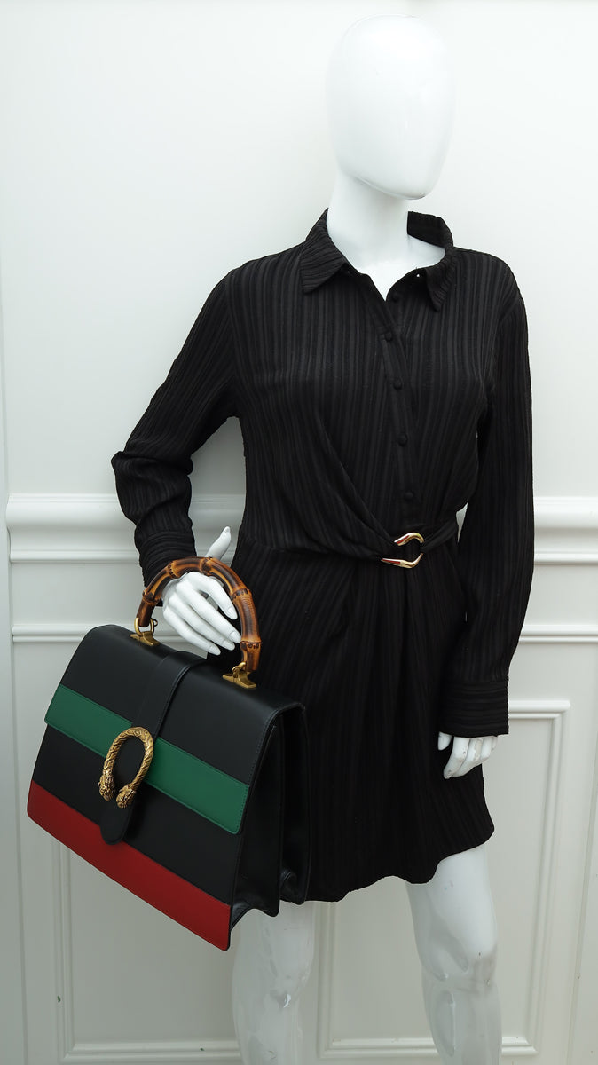 Gucci Multicolor Dionysus Bamboo Top Handle Large Bag