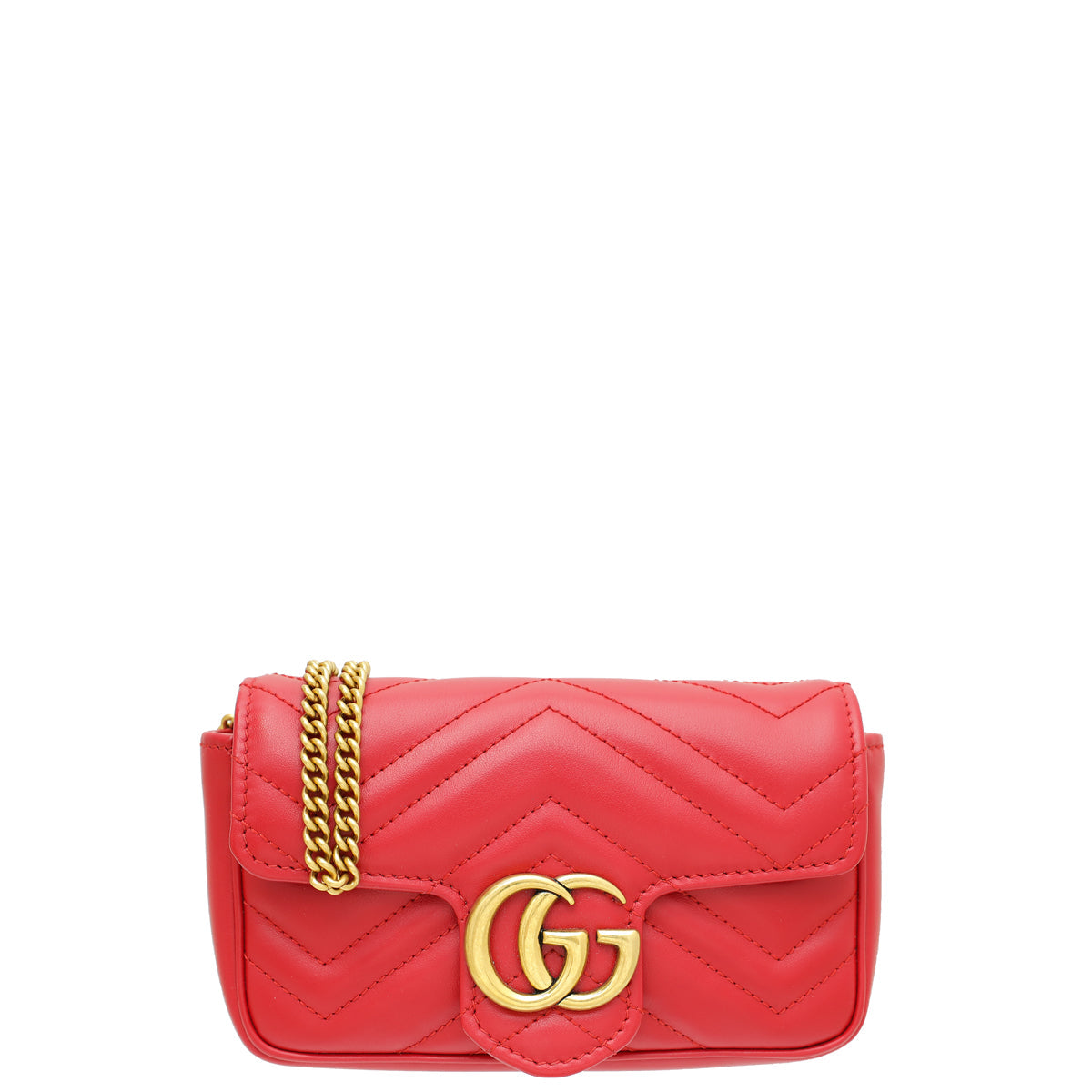 Gucci Red GG Marmont Super Mini Bag