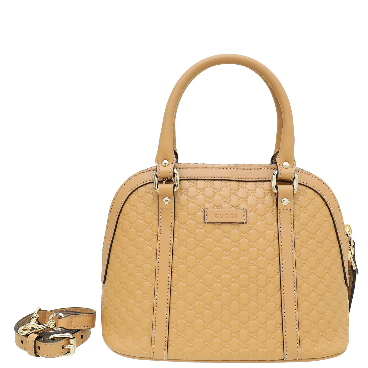 Gucci Dark Beige GG Microguccissima Dome Satchel Mini Bag