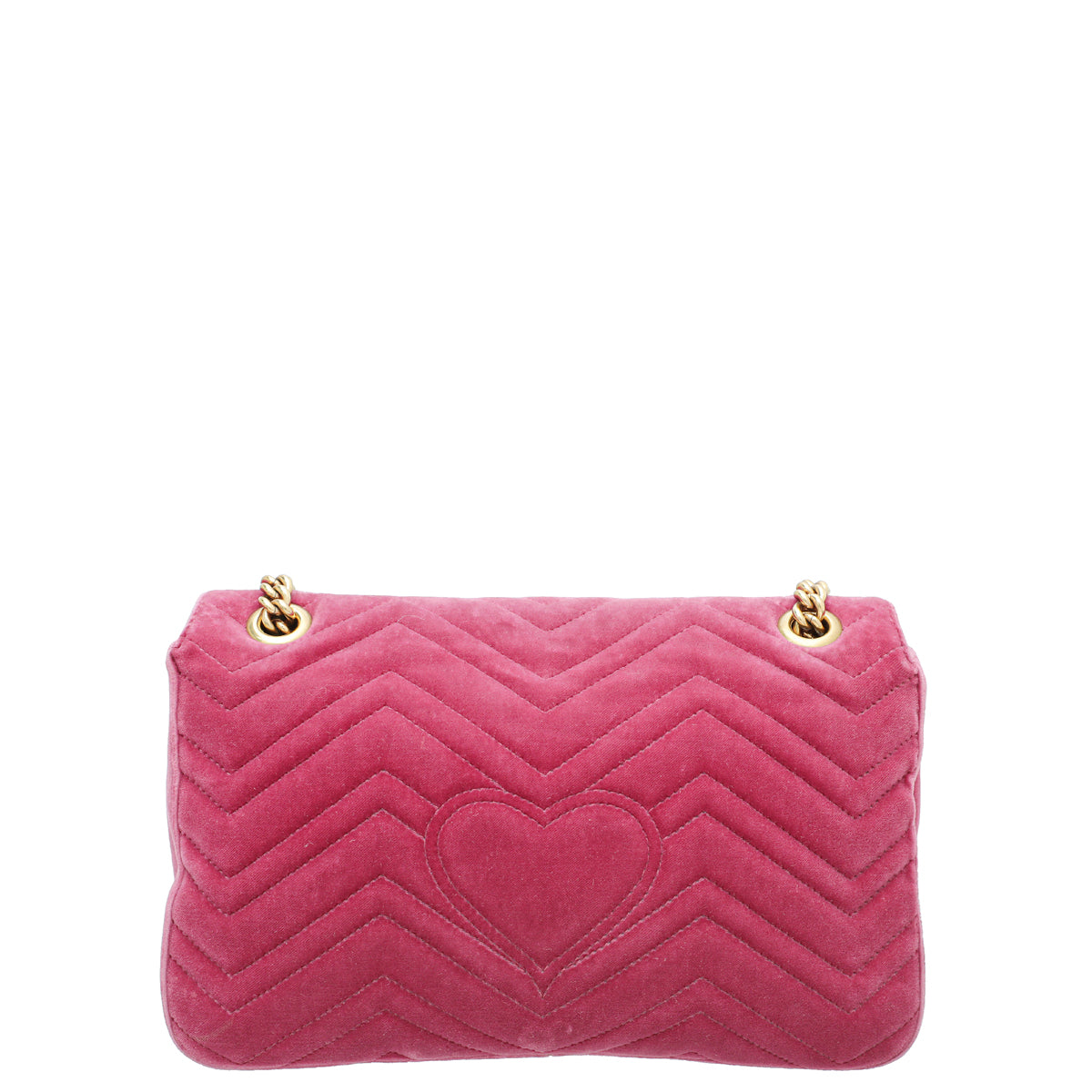 Gucci Pink GG Velvet Marmont Blind For Love Medium Bag