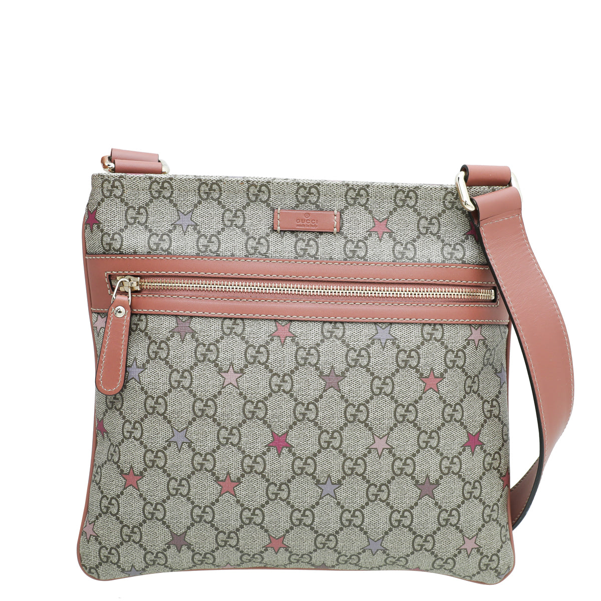 Gucci Bicolor GG Star Flat Messenger Bag